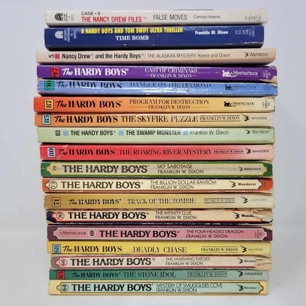 Vintage Hardy Boys and Nancy Drew Book Lot 18 Mystery Paperbacks 1980s 1990s